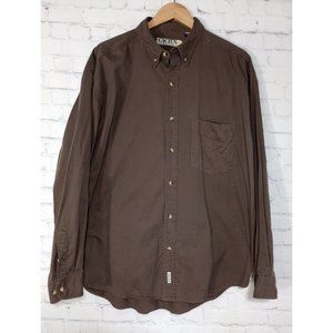 Vintage Cactus Clothing Mens Size XL Shirt Long Sleeve Button Up Brown